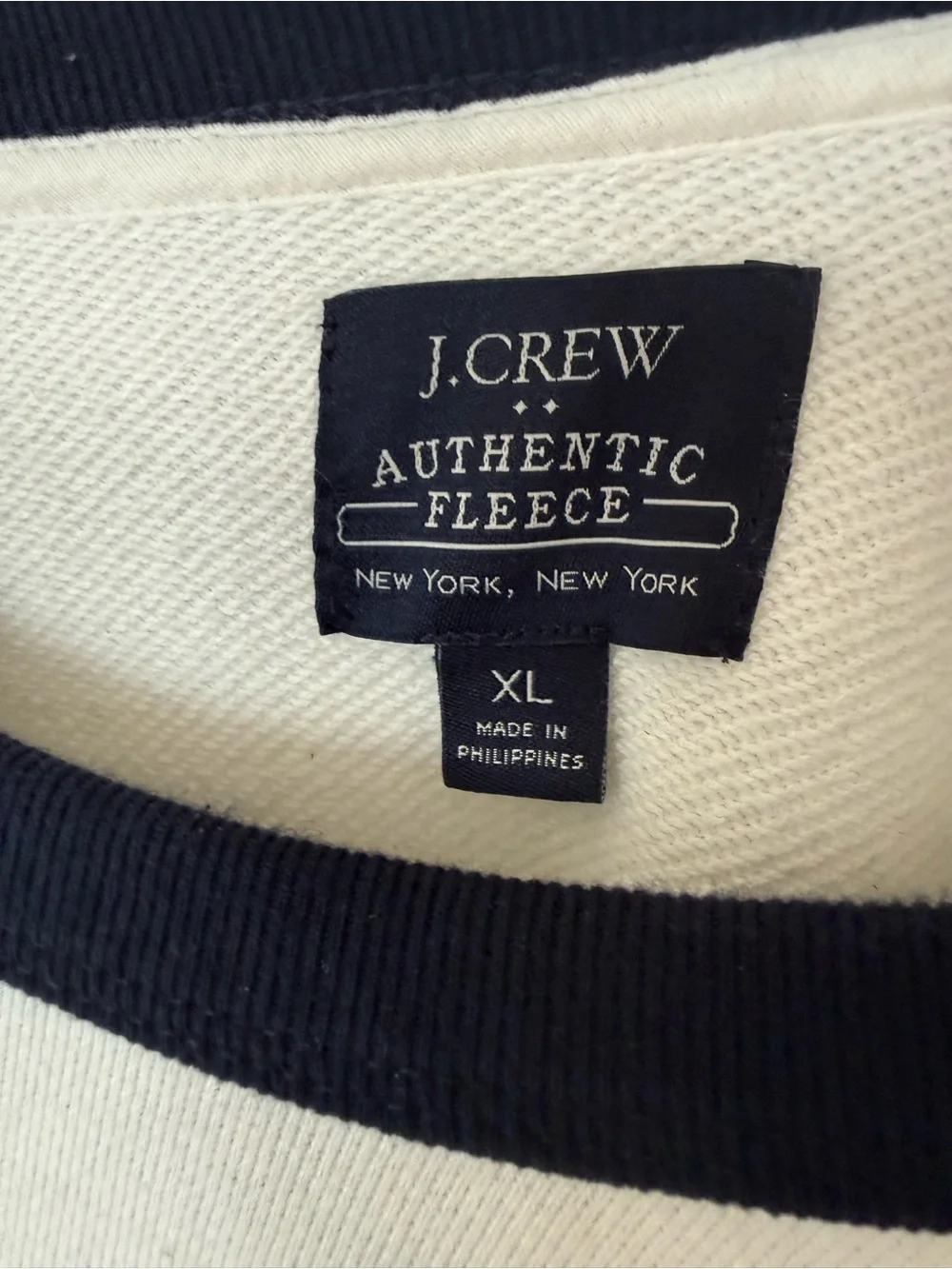 J. Crew Men's Raglan Crewneck Sweater in Olive, White & Black Trim
